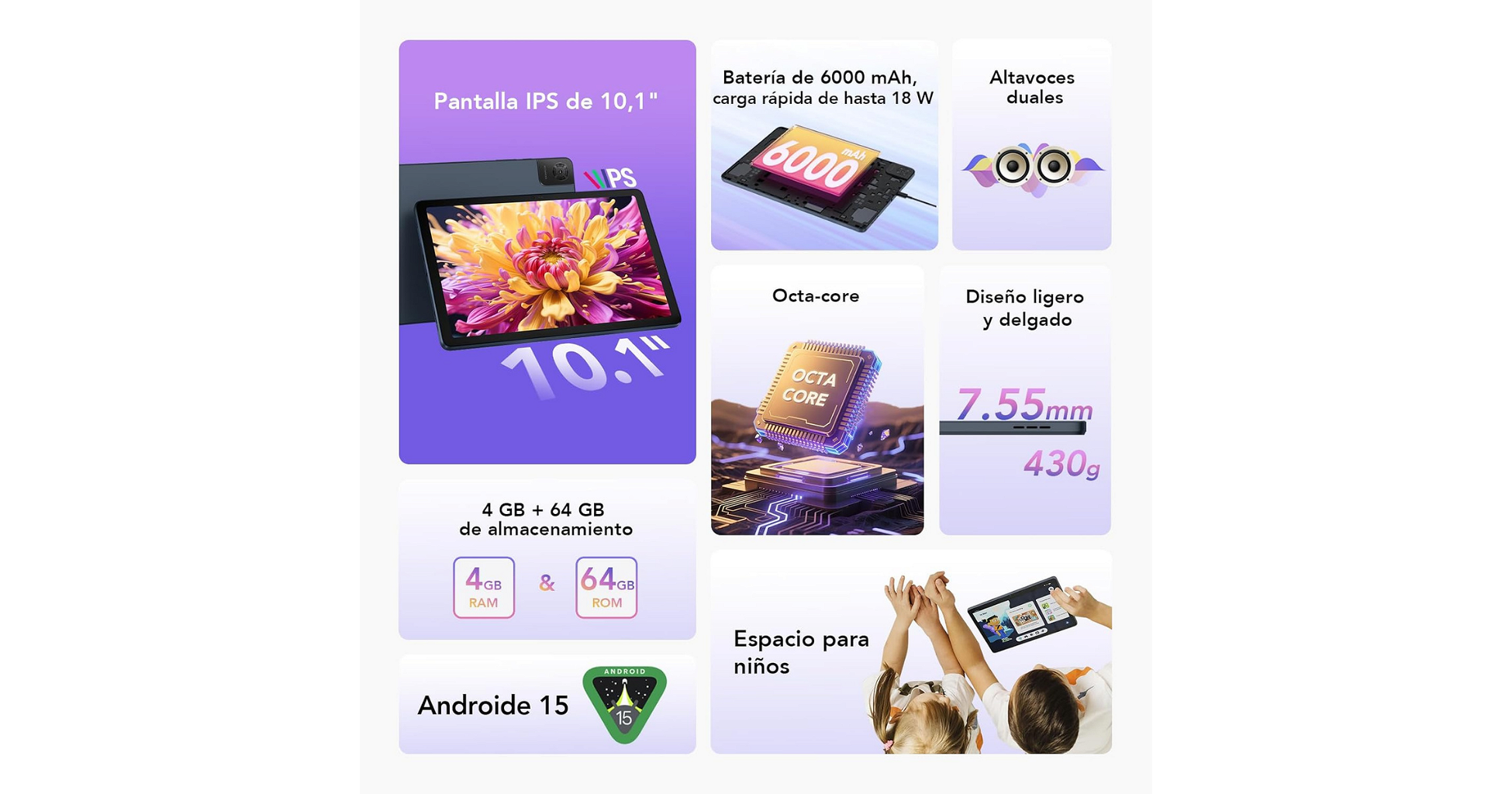 Tablet Tcl TAB 10L GEN4 10.1" 64GB - 4+4GB - Negro _ Foto