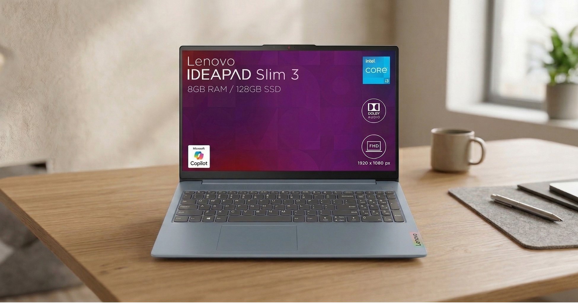 Notebook Lenovo IdeaPad Slim 3 15IAN8 15.6" FHD - Core i3 N305 - 8Gb - 128Gb - Win11 - Foto 1