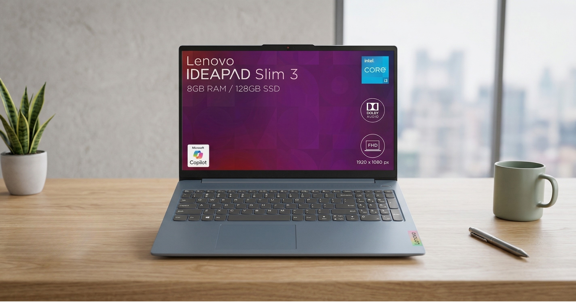 Notebook Lenovo IdeaPad Slim 3 15IAN8 15.6" FHD - I3-N305 - 8Gb - 128Gb - Win11 _ Foto