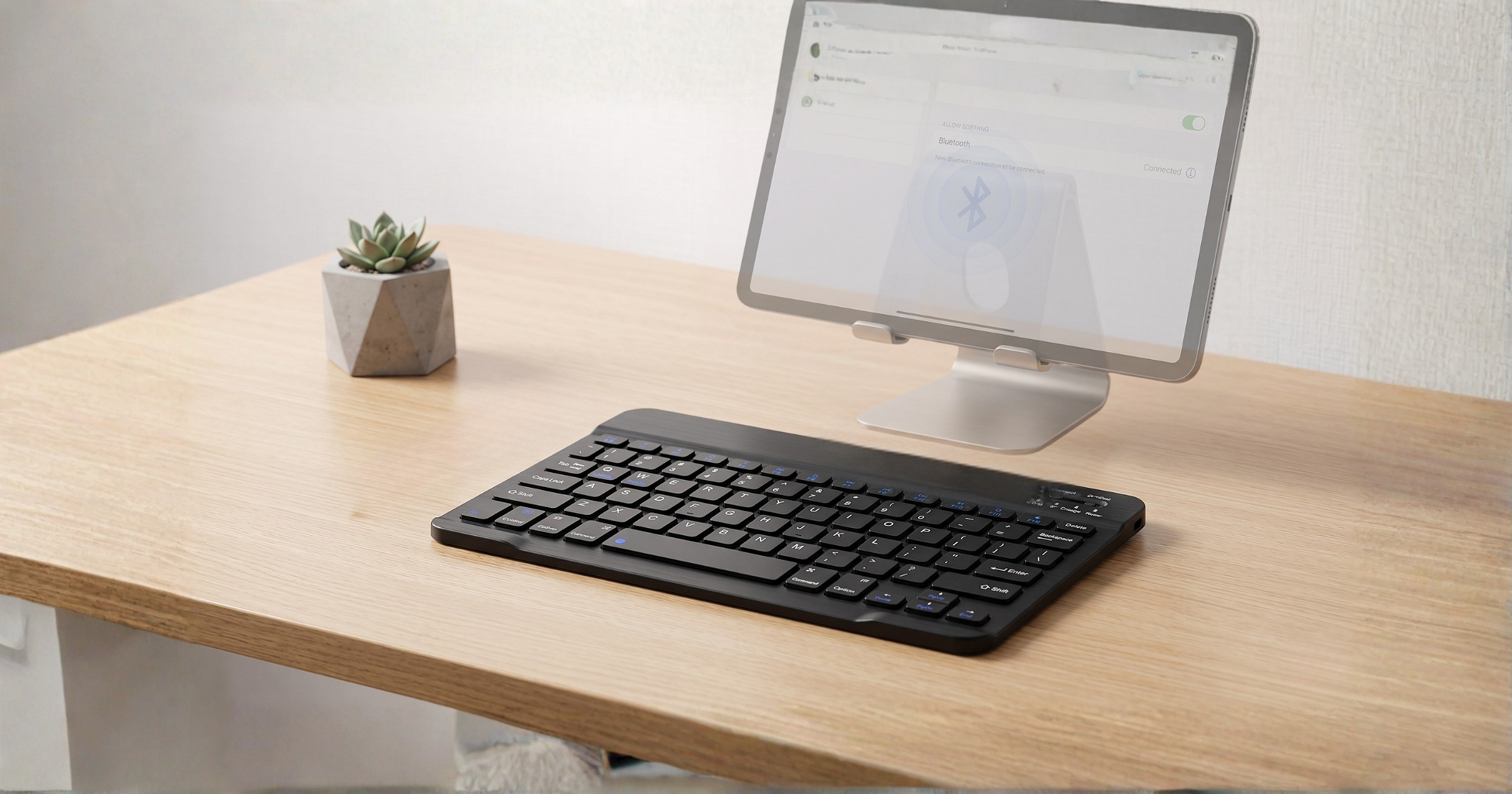 Teclado Inalámbrico Sim Recargable Ideal Tablet - Smart TV - Smartphone - Bluetooth _ Foto