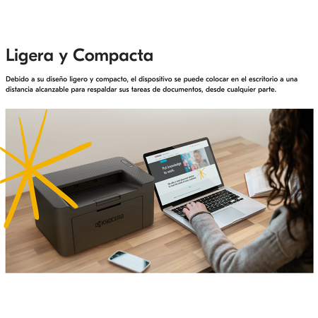 Impresora Láser Monocromática Kyocera Pa2000w - 21 PPM - Wi-Fi _ FotoThumb