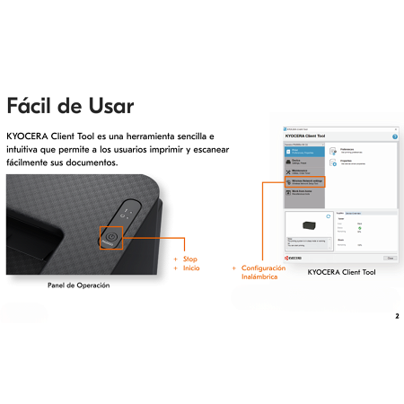 Impresora Láser Monocromática Kyocera Pa2000w - 21 PPM - Wi-Fi _ FotoThumb