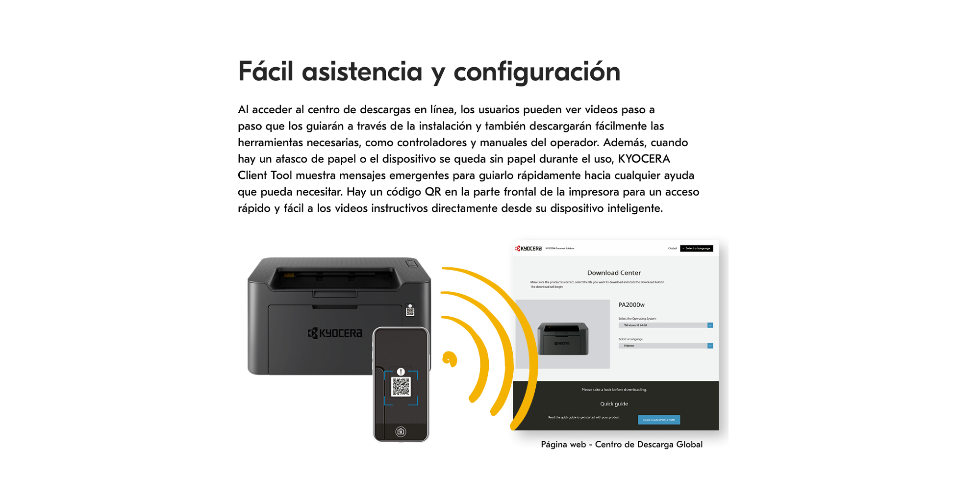 Impresora Láser Monocromática Kyocera Pa2000w - 21 PPM - Wi-Fi - Foto 8