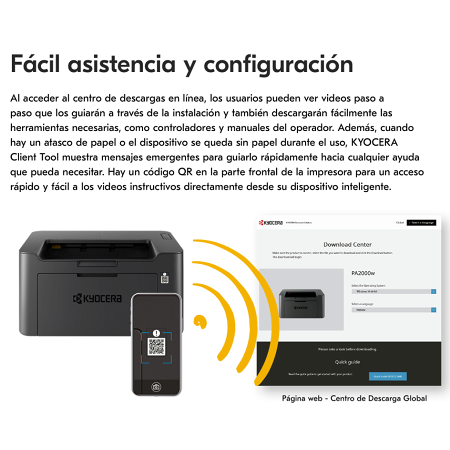 Impresora Láser Monocromática Kyocera Pa2000w - 21 PPM - Wi-Fi _ FotoThumb