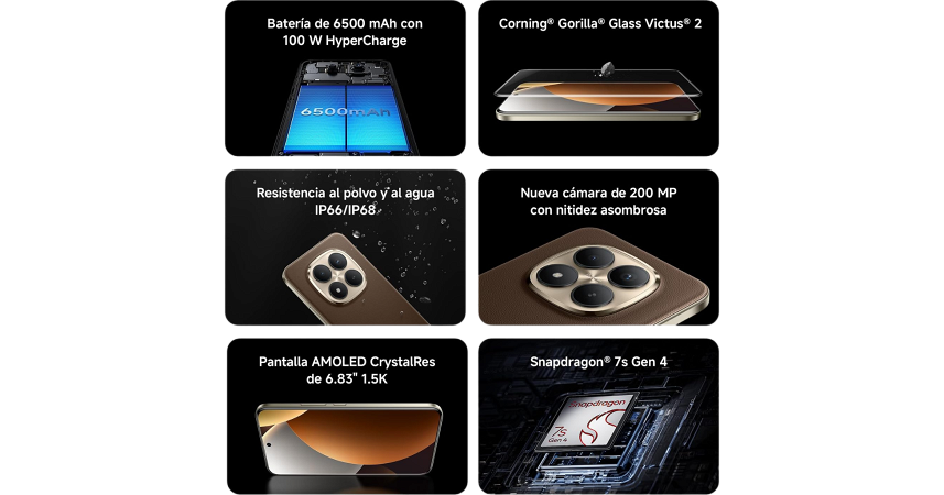 Celular Xiaomi Redmi Note 15 Pro+ 5G 256GB - 8GB - 200MP - Café Moca _ FotoThumb