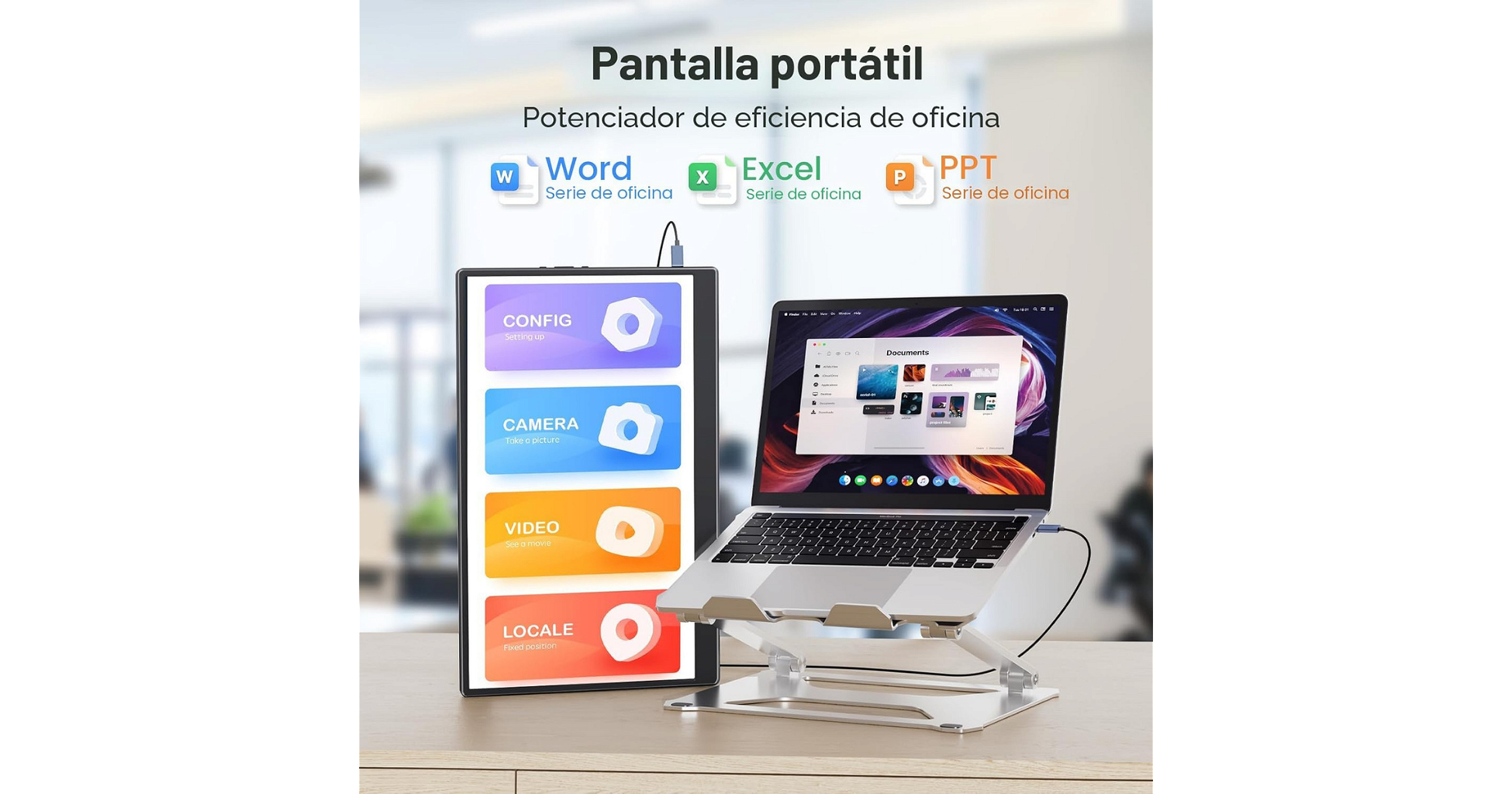 Monitor Portátil UFYQL 15.6" IPS - 1080P - 60Hz - Foto 3