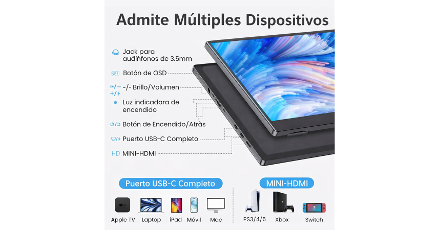 Monitor Portátil UFYQL 15.6" IPS - 1080P - 60Hz _ FotoThumb