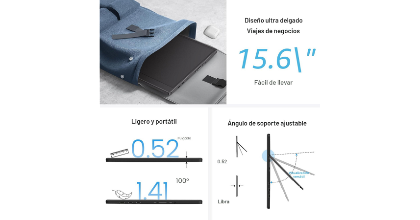 Monitor Portátil UFYQL 15.6" IPS - 1080P - 60Hz _ FotoThumb