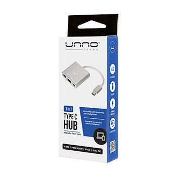 Hub Unno USB Tipo C 3 En 1 - USB 3.0 - HDMI _ FotoThumb