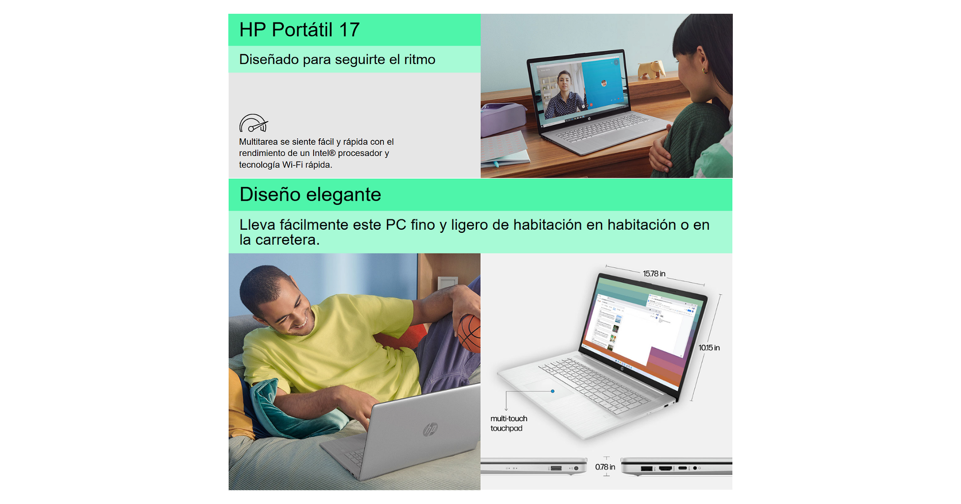 Notebook HP 17-cn300 17.3" HD+ - Core i5-1334U - 16Gb - 500Gb - Win11 Pro - Foto 5