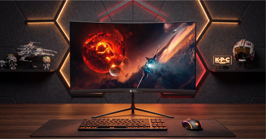 Monitor Gamer Curvo Shot Gaming SG238C4 23.8" VA - FHD - 100Hz