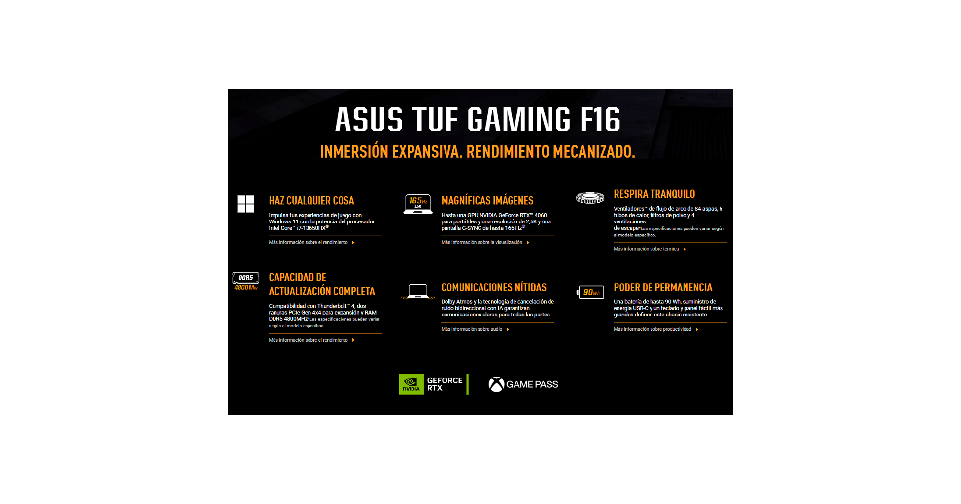 Notebook Gamer Asus TUF F16 16" FHD+ 144Hz - Core 5 210H - 8GB - 512GB - RTX 3050 6GB - Win11 - Foto 6