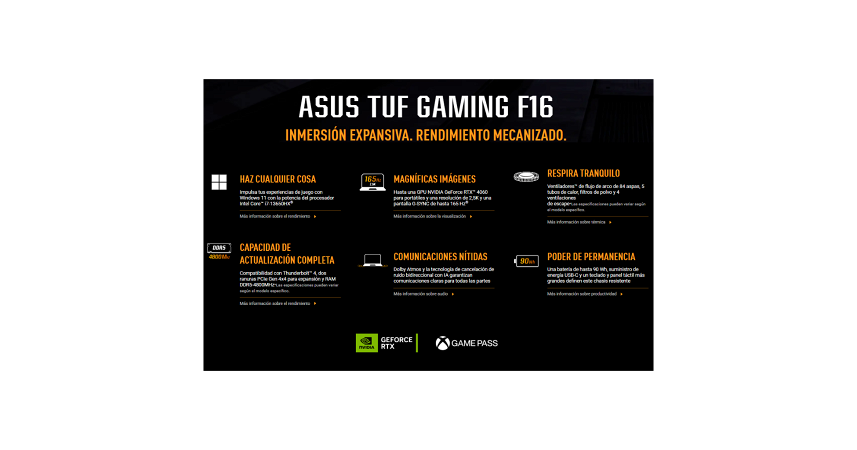 Notebook Gamer Asus TUF F16 16" FHD+ 144Hz - Core 5 210H - 8GB - 512GB - RTX 3050 6GB - Win11 _ FotoThumb