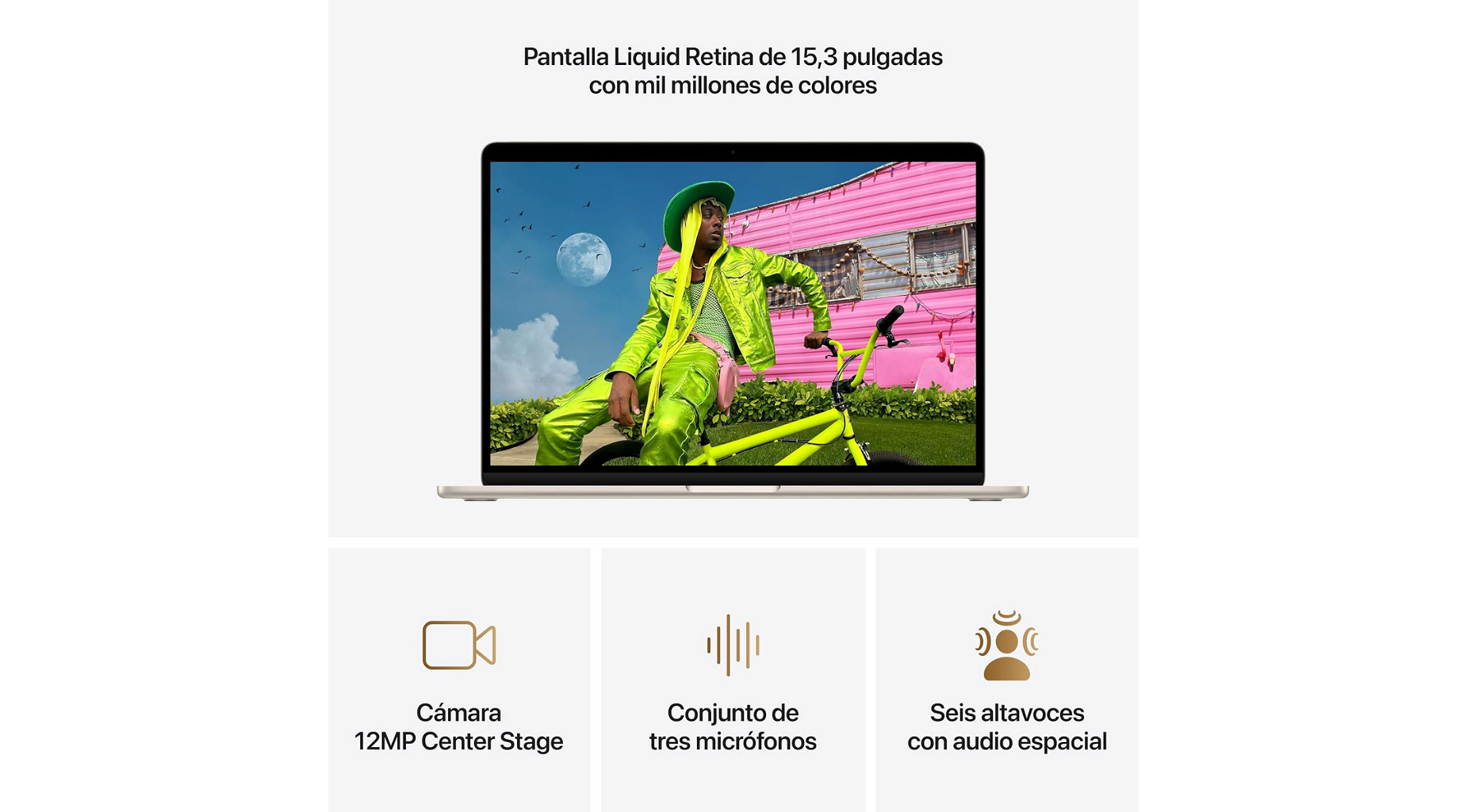 MacBook Air M5 2026 15.3" - 16GB - 512GB - Blanco Estelar - Foto 5