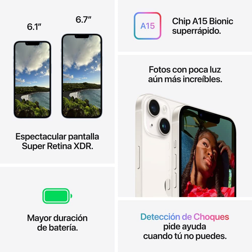 Apple IPhone 14 256GB - 12MP - Blanco - REF - Foto 4
