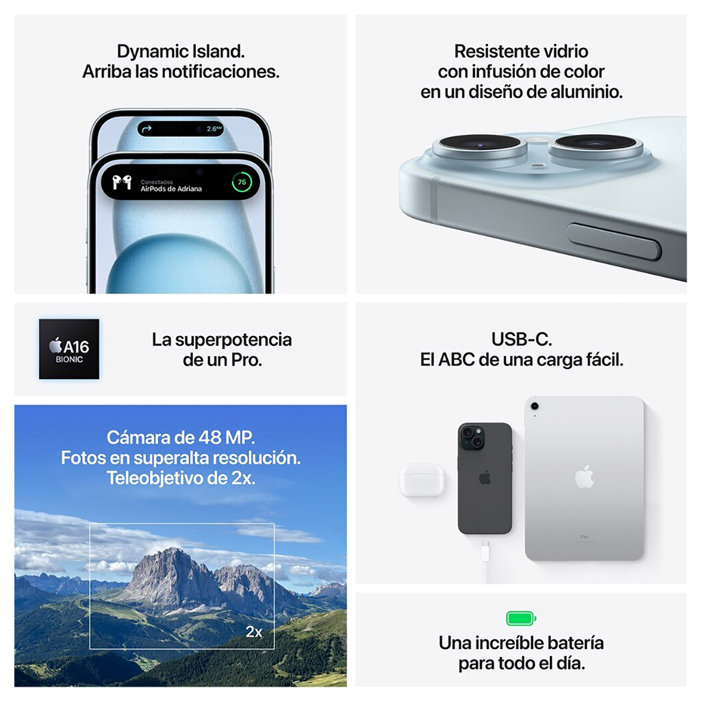 Apple IPhone 15 128GB 5G ESim - 6GB - 48MP - Azul - REF - Foto 4