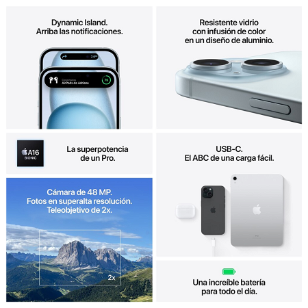 Apple IPhone 15 128GB 5G ESim - 6GB - 48MP - Azul - REF _ FotoThumb
