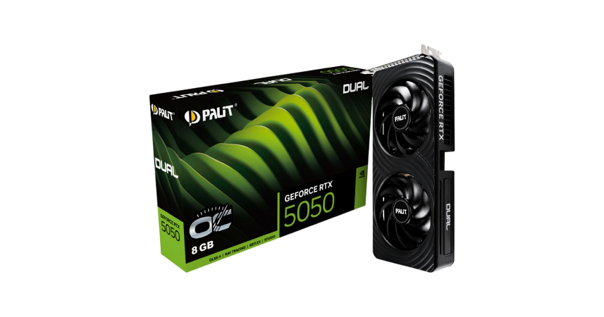 Tarjeta de Video Palit Nvidia GeForce RTX 5050 Dual OC 8GB