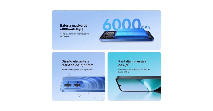 Celular Xiaomi Redmi 15C 256GB - 8GB - 50MP - Negro de Medianoche _ FotoThumb