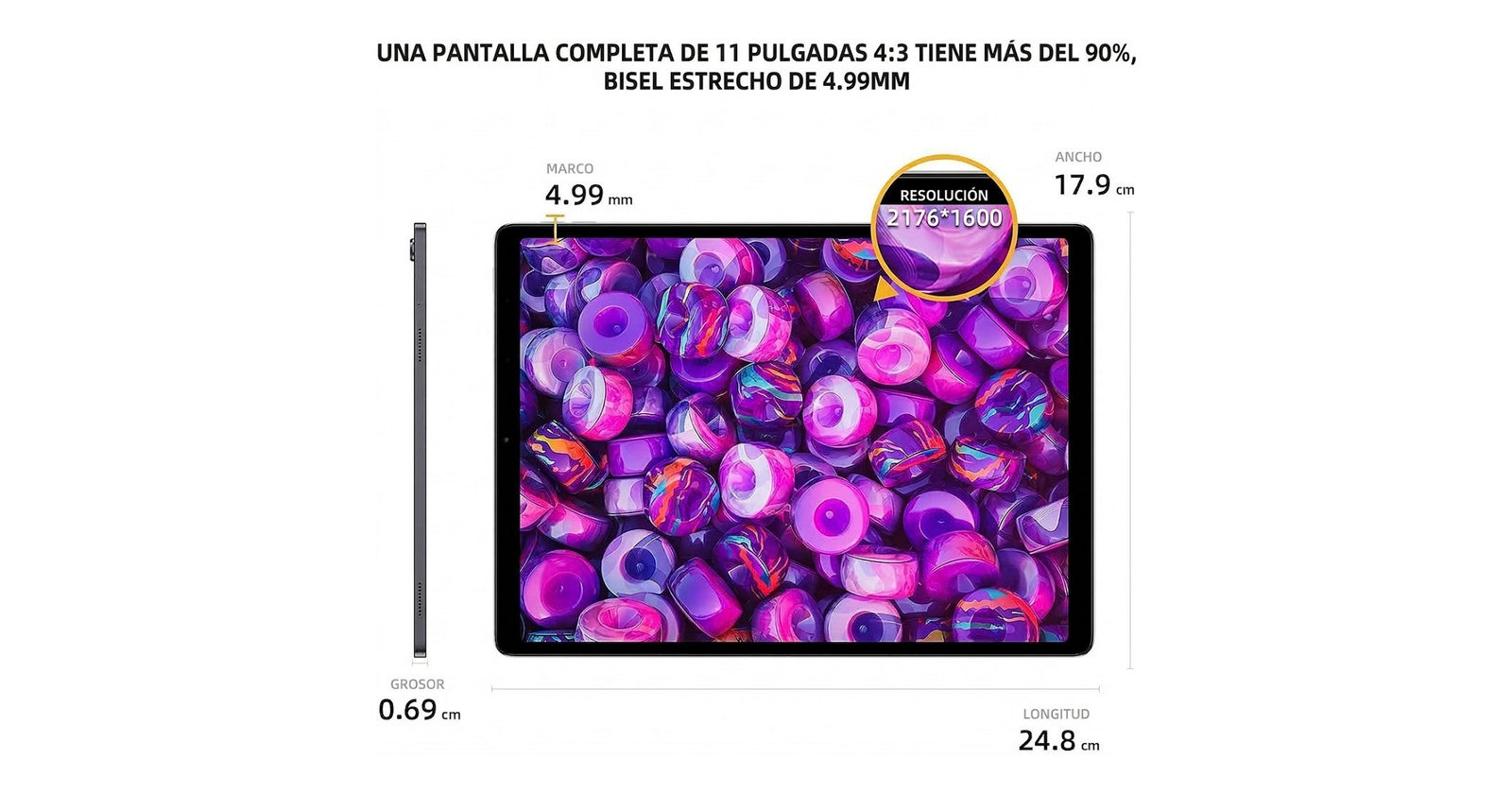 Tablet CHUWI HiPad Plus 11" 128GB - 4GB - Gris Oscuro - Foto 2