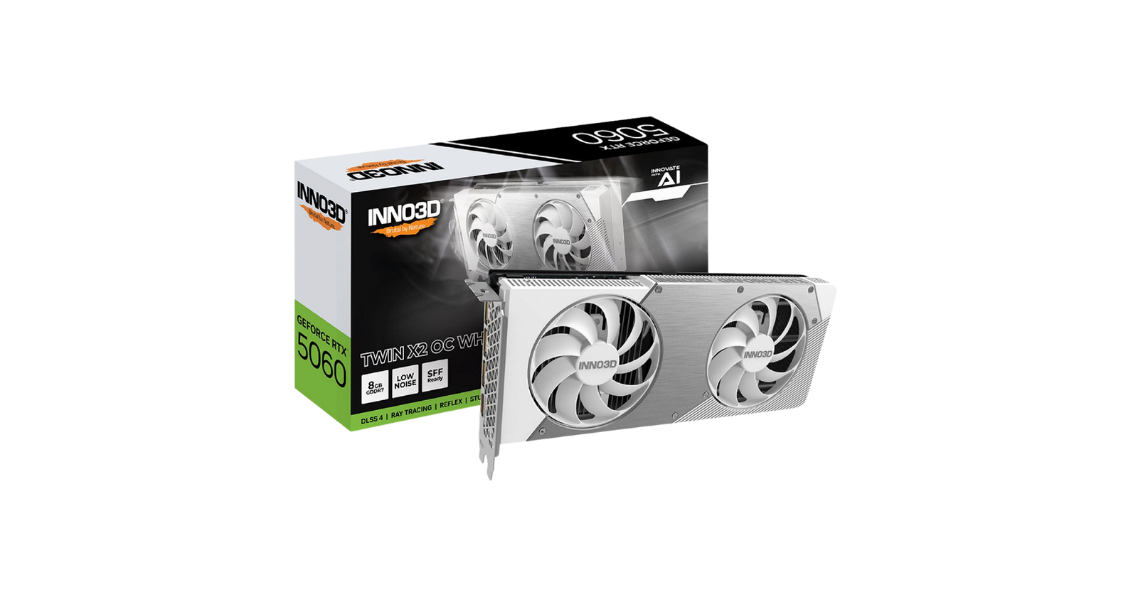 Tarjeta de Video Inno3d NVIDIA GeForce RTX 5060 Twin X2 8GB - Blanca - Foto 4