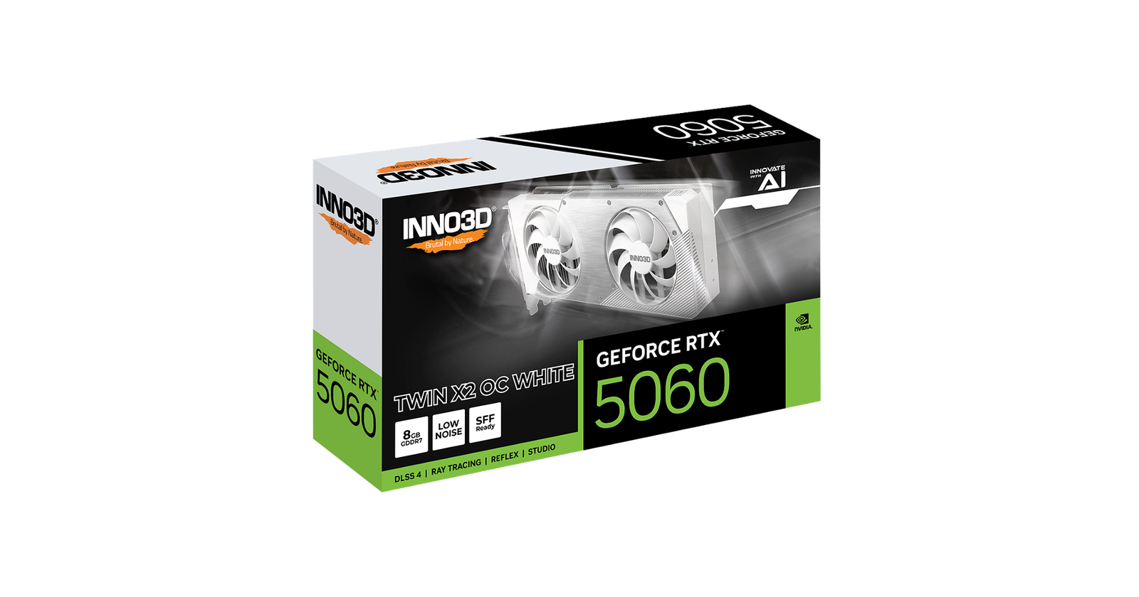 Tarjeta de Video Inno3d NVIDIA GeForce RTX 5060 Twin X2 8GB - Blanca - Foto 3