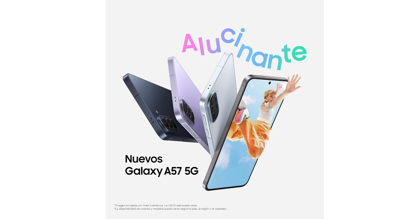 Celular Samsung Galaxy A57 5G 128GB - 8GB - 50MP - Azul Hielo _ FotoThumb