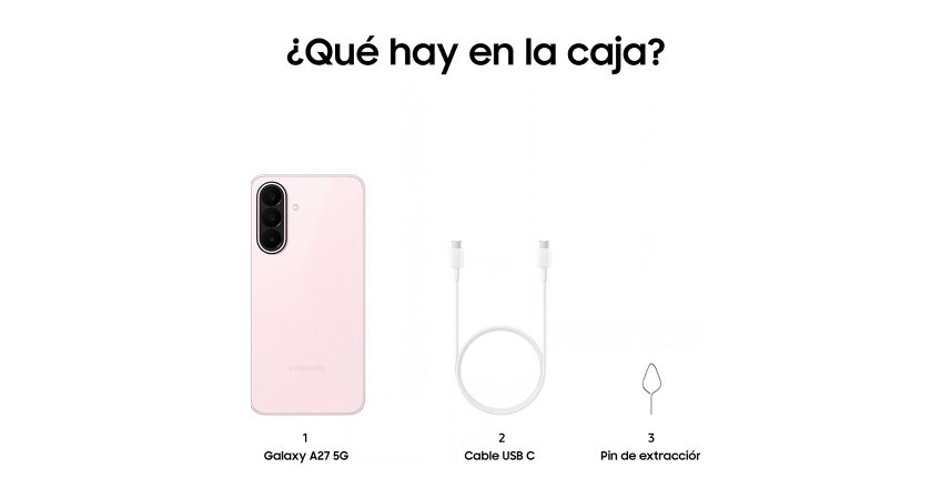 Celular Samsung Galaxy A27 5G 256GB - 8GB - 50MP - Rosado Claro _ FotoThumb