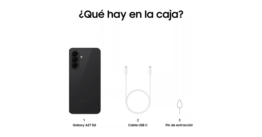 Celular Samsung Galaxy A27 5G 256GB - 8GB - 50MP - Negro _ FotoThumb
