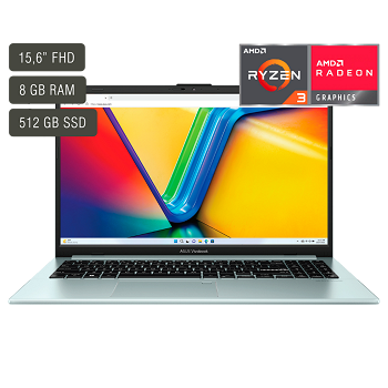Notebook Asus Vivobook E1504FA 15.6" Fhd - Ryzen 5 - 8Gb - 512Gb - Win11 - REGALO