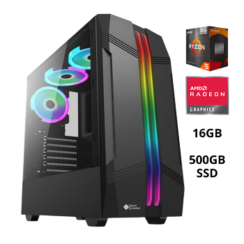 Pc Torre Computadora Gamer Ryzen 5-5600G - 16Gb - 480GB SSD - Vega 7 - 3 Fan ARGB _ FotoThumb